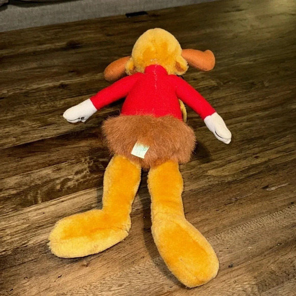 Bullwinkle Stuffed Animal Plush Toy Vintage 1991 by Nanco Brown/Red - Picture 6 of 9